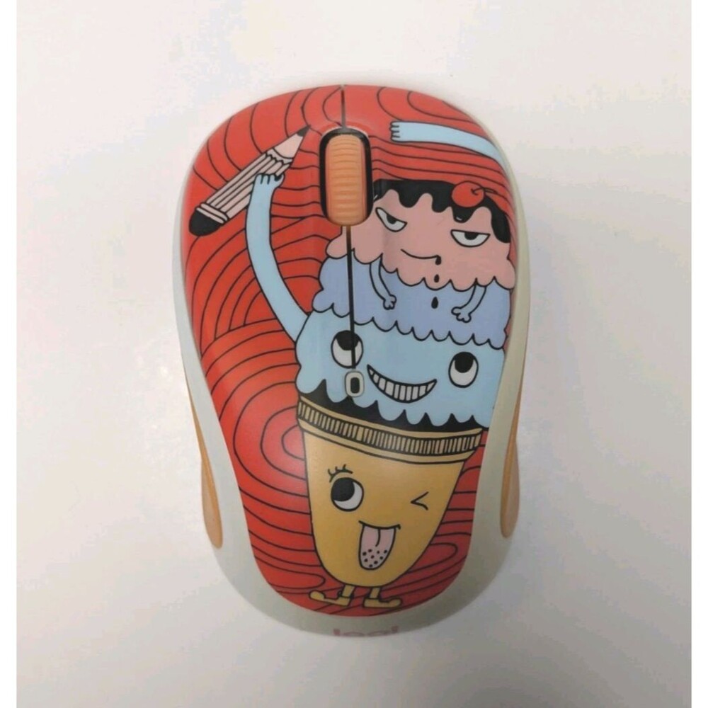 Logitech M325c Wireless Mouse Ice Cream Design Cute Graphic USB Receiver TESTED